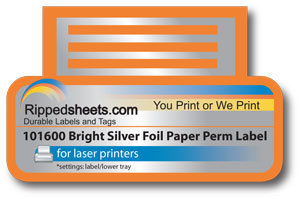 #101600 - FOIL PAPER PERMANENT LABELS