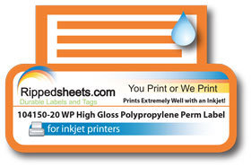 #104150-20 - HIGH GLOSS POLYPROPYLENE PERMANENT LABELS
